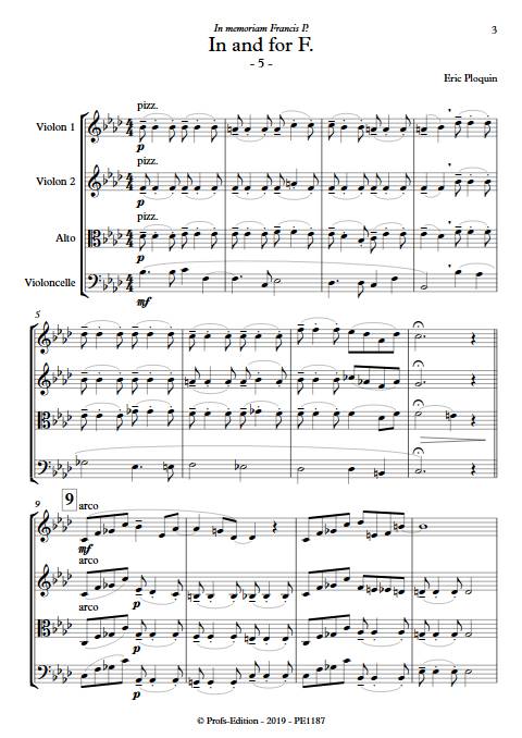 In and for F - Quatuor à Cordes - PLOQUIN E. - app.scorescoreTitle