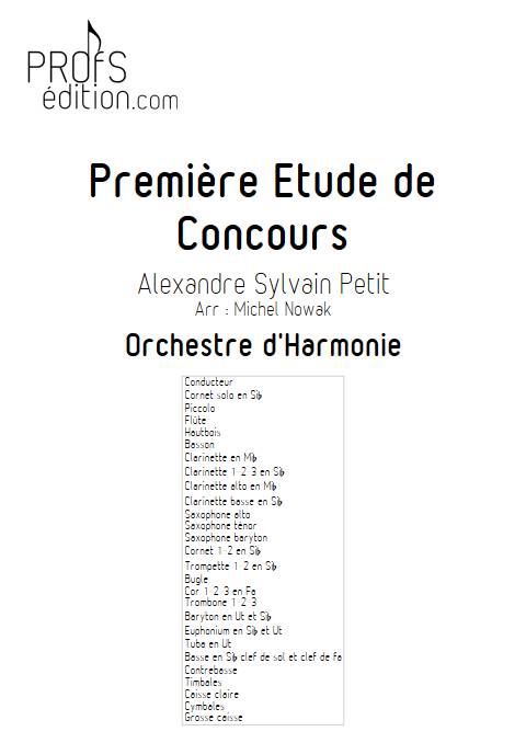 1ere étude de concours - Cornet et Orchestre d'Harmonie - PETIT A. S. - front page