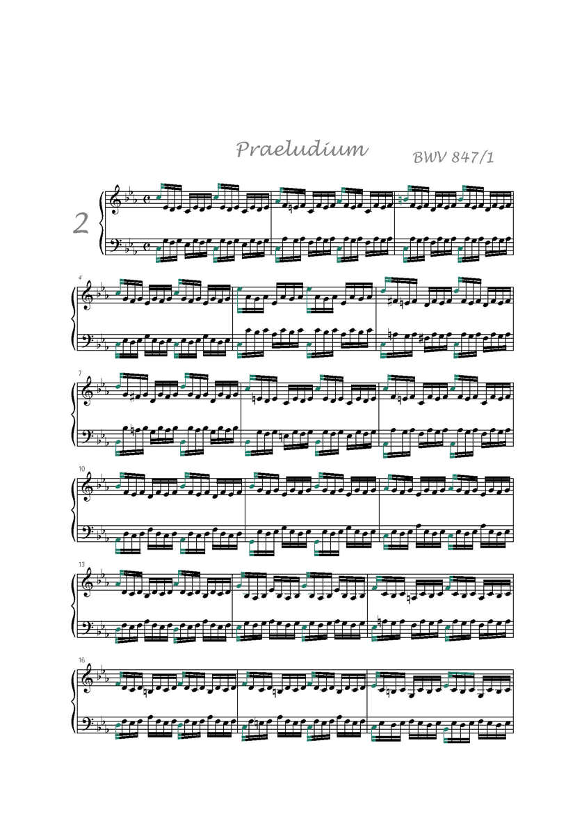 Clavier Bien Tempéré 1 BWV 847 - Analyse - CHARLIER C. - app.scorescoreTitle