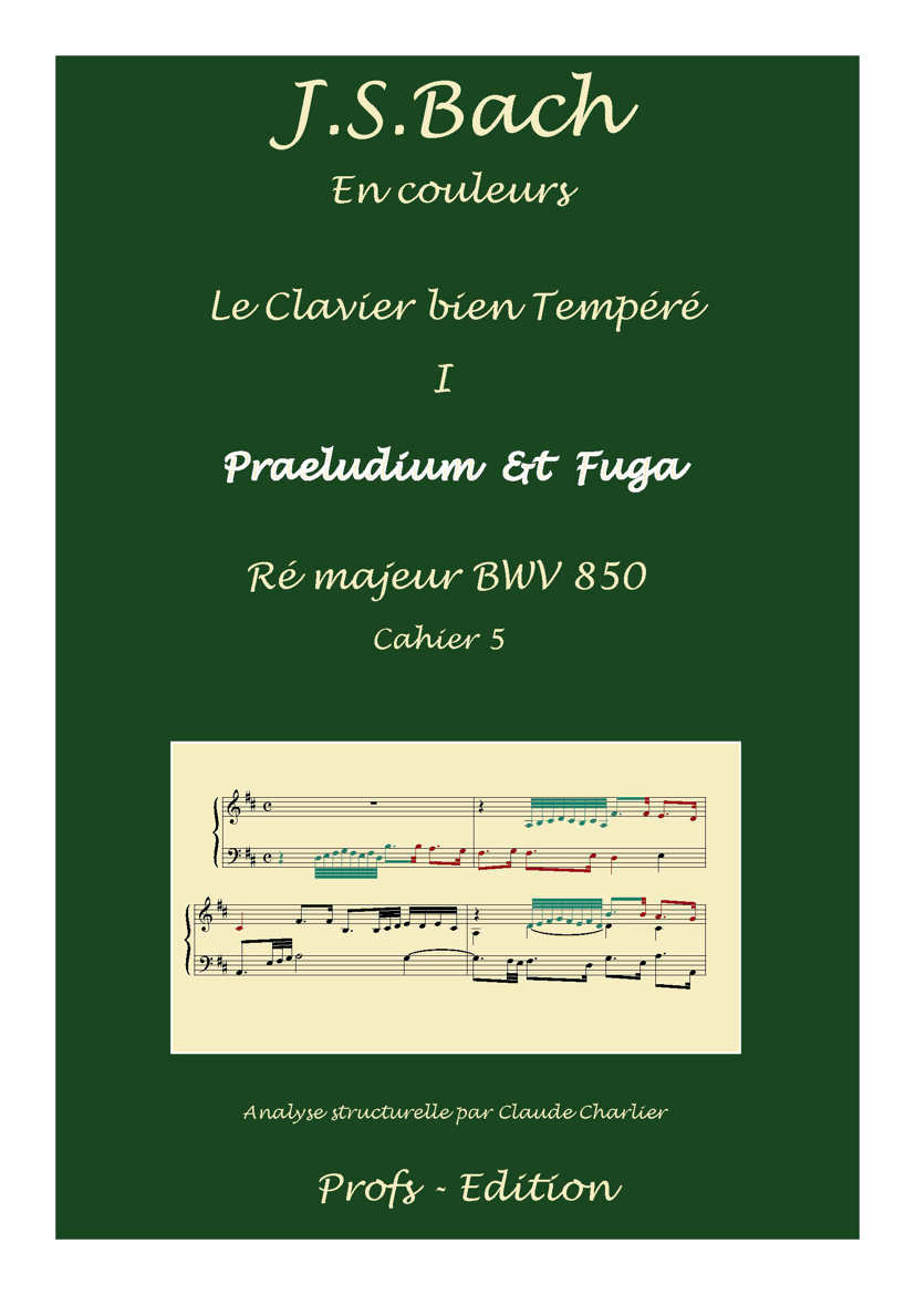 Clavier Bien Tempéré 1 BWV 850 - Analyse - CHARLIER C. - front page