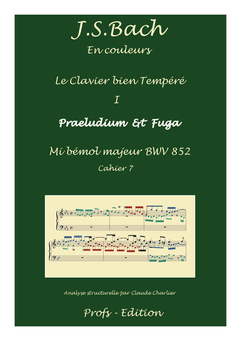 Clavier Bien Tempéré 1 BWV 852 - Analyse - CHARLIER C. - front page