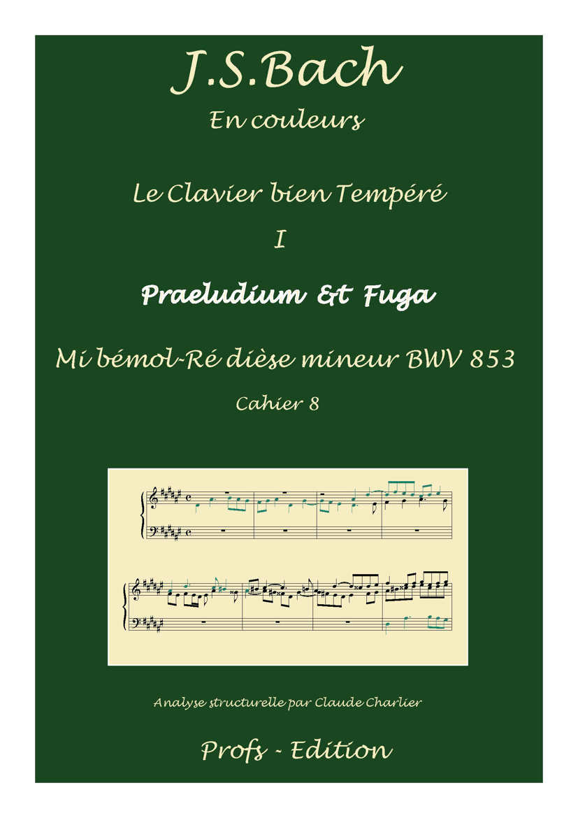 Clavier Bien Tempéré 1 BWV 853 - Analyse - CHARLIER C. - front page