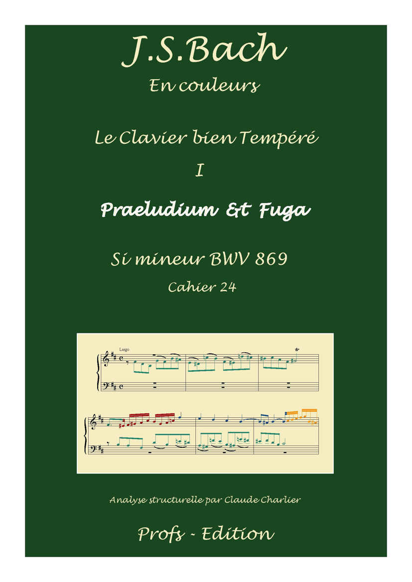 Clavier Bien Tempéré 1 BWV 869 - Analyse - CHARLIER C. - front page