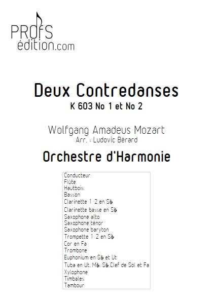 2 Contredanses - Orchestre d'Harmonie - MOZART W. A. - front page
