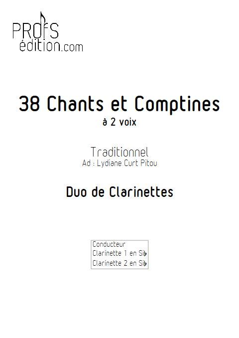 38 Chants et Comptines - Duos de Clarinettes - TRADITIONNEL - front page