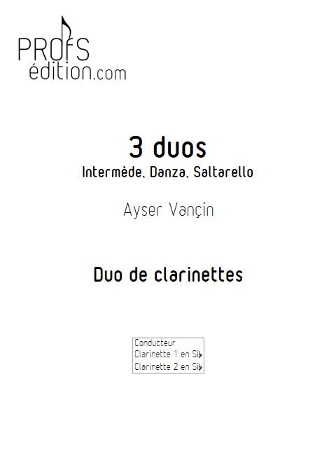 3 duos - Duo de Clarinettes - VANCIN A. - front page