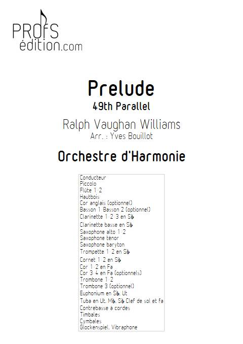 49e Parallèle - Orchestre d'Harmonie - VAUGHAN WILLIAMS R. - front page