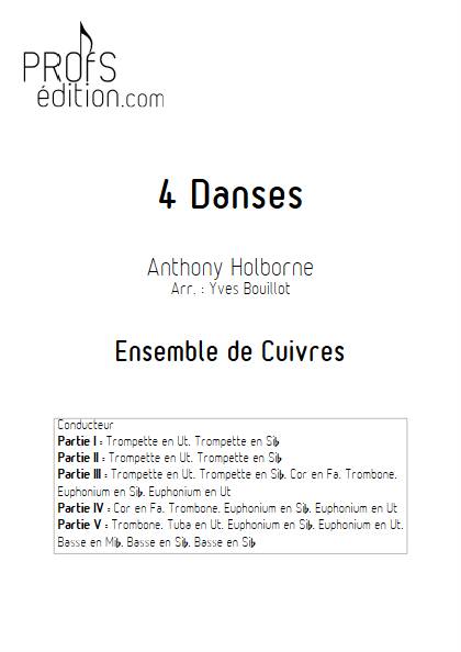4 Danses - Ensemble de cuivres - HOBORNE A. - front page