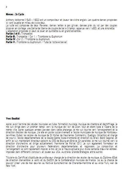 4 Danses - Ensemble de cuivres - HOBORNE A. - Educationnal sheet