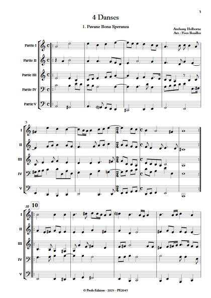 4 Danses - Ensemble de cuivres - HOBORNE A. - Score