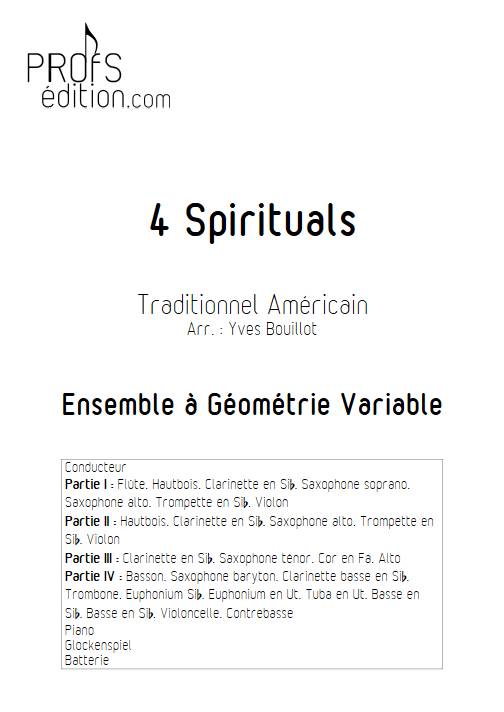 4 Spirituals - Ensemble Variable - TRADITIONNEL AMERICAIN - front page