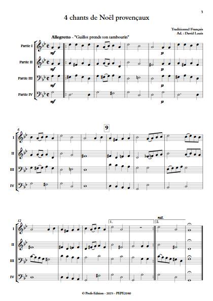 4 chants de Noël provençaux - Score