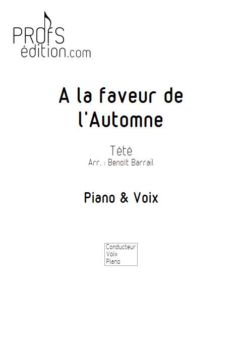 A la faveur de l'automne - Piano Voix - TÉTÉ - front page