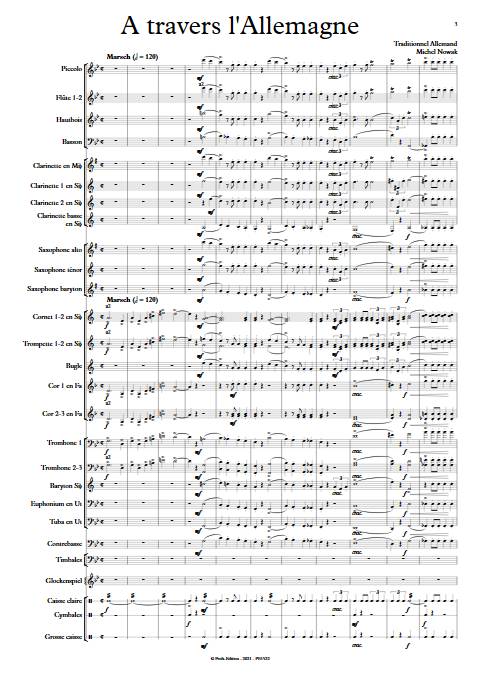 A travers l'Allemagne - Orchestre d'Harmonie - TRADITIONNEL ALLEMAND - app.scorescoreTitle