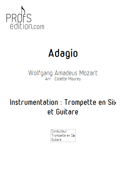 Adagio - Trompette et Guitare et Guitare - MOZART W. A. - front page