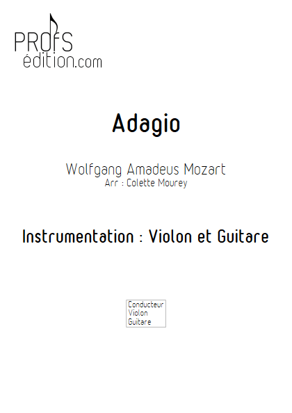 Adagio - Violon et Guitare et Guitare - MOZART W. A. - front page