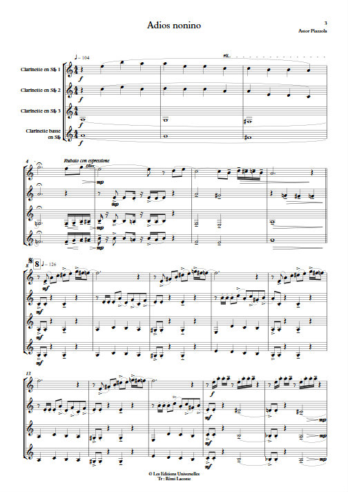 Adios Nonino - Trio de Clarinettes - PIAZZOLA A. - app.scorescoreTitle