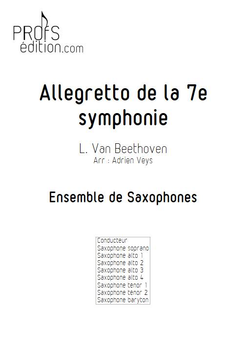 Allegretto de la 7ème symphonie - Ensemble de Saxophones - BEETHOVEN L. V. - front page