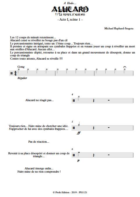 Alucard - Ensemble de percussions - RAPHARD M. - Educationnal sheet