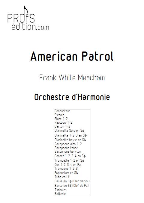American Patrol - Orchestre d'Harmonie - MEACHAM F.W. - front page