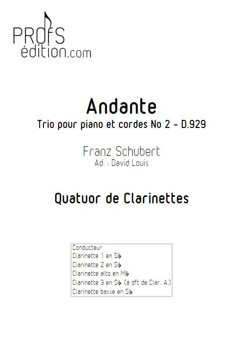 Andante Trio à cordes - Quatuor de Clarinettes - SCHUBERT F. - front page