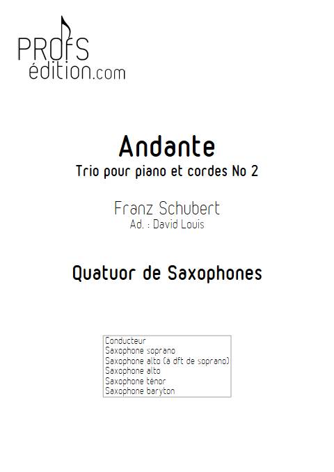 Andante Trio à cordes - Quatuor de Saxophones - SCHUBERT F. - front page