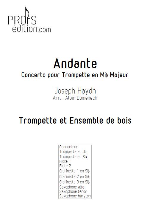 Andante Concerto pour trompette en Mib - Trompette & Ensemble de bois - HAYDN J. - front page