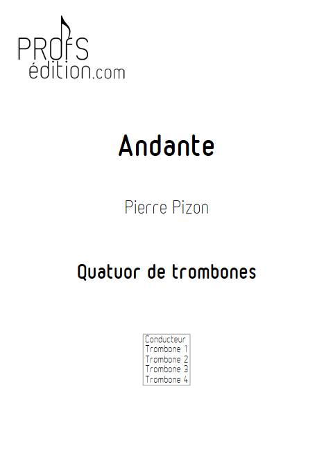 Andante pour 4 trombones - Quatuor de Trombones - PIZON P. - front page