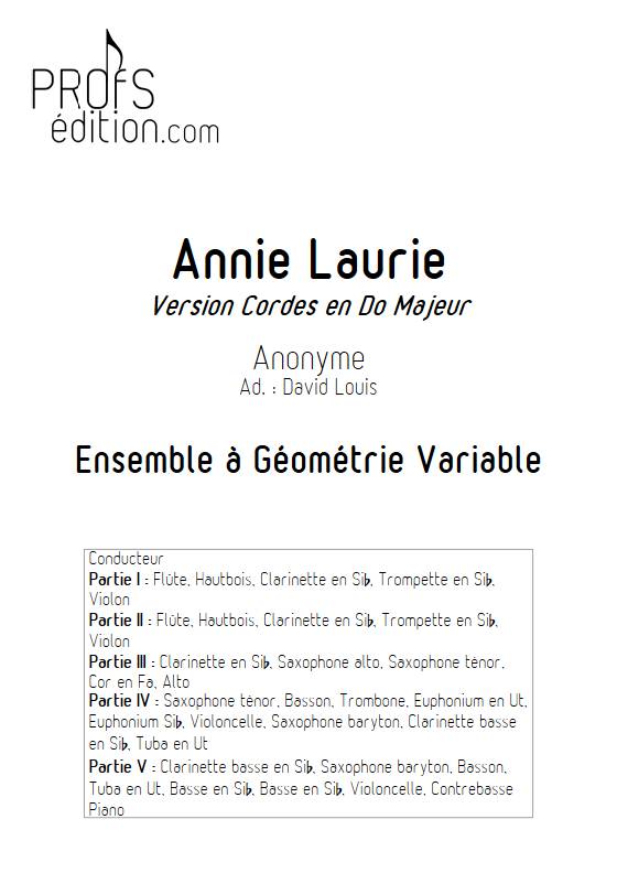Annie Laurie - Ensemble à géométrie variable - ANONYME - front page