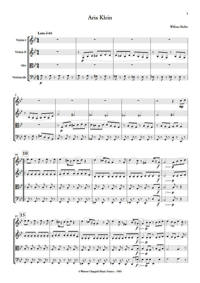 4 Quatuors (Livre 2) - Quatuor à Cordes - SHELLER W. - Educationnal sheet