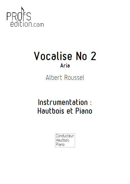 Aria - Duo Hautbois et Piano - ROUSSEL A. - front page