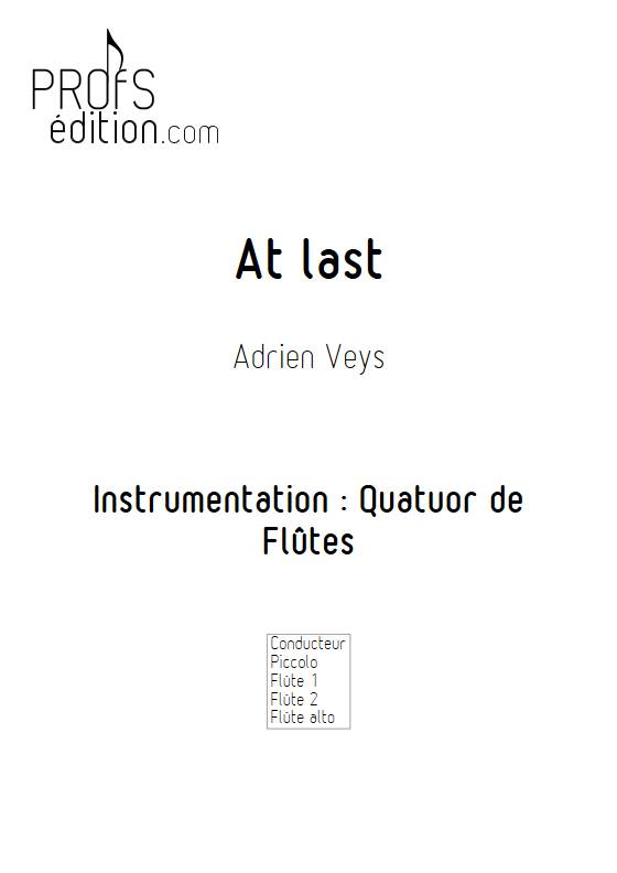 At last - Quatuor de Flûtes - VEYS A. - front page