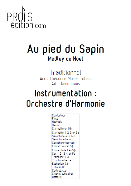 Au pied du sapin - Medley de Noël - Orchestre d'Harmonie - TRADITIONNEL - front page