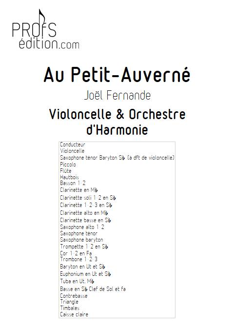 Au Petit-Auverné - Orchestre d'harmonie - FERNANDE J. - front page