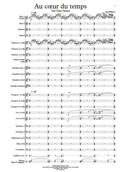 Au cœur du temps - Orchestre d'Harmonie - WILLIAMS J. - app.scorescoreTitle
