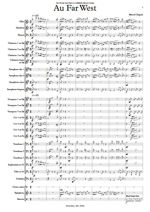 Au far west - Orchestre d'harmonie - CHAPUIS M. - app.scorescoreTitle