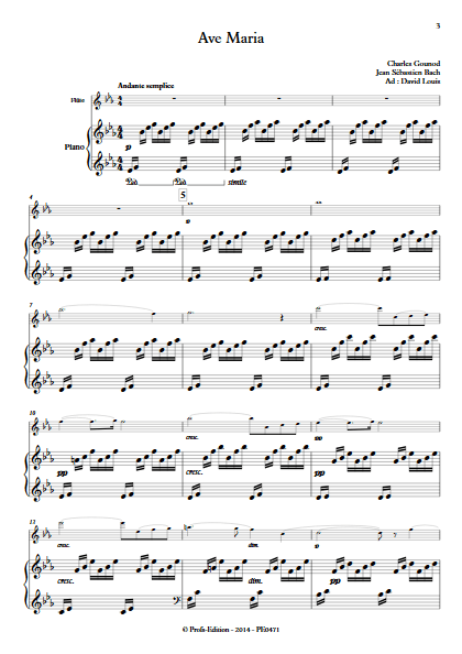 Ave Maria - Flûte et Piano - BACH & GOUNOD - app.scorescoreTitle