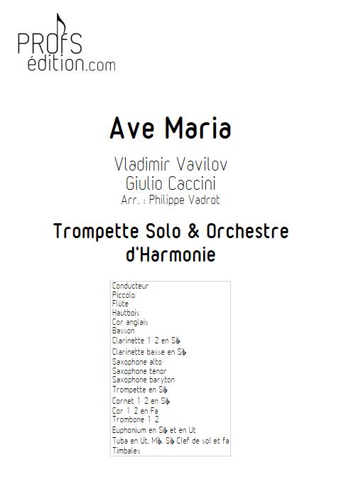 Ave Maria - Trompette & Orchestre d'harmonie - VAVILOV/CACCINI - front page
