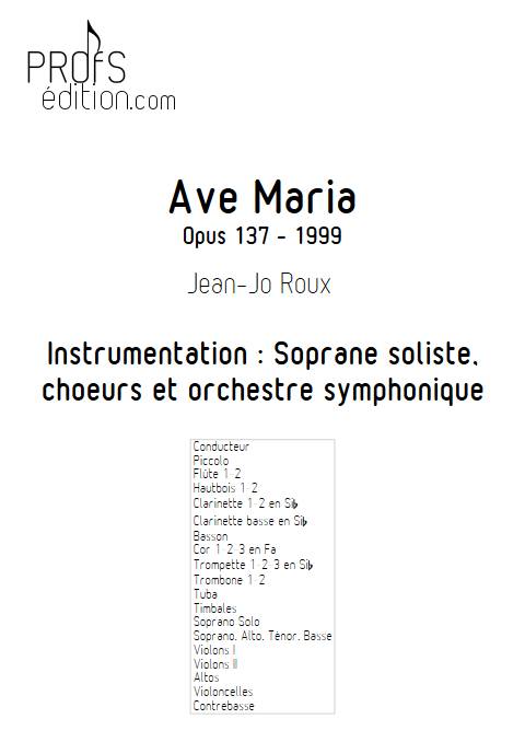 Ave Maria - Soprano & Orchestre Symphonique - ROUX J.J. - front page