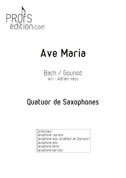 Ave Maria - Quatuor de Saxophones - BACH J. S. GOUDOD C. - front page