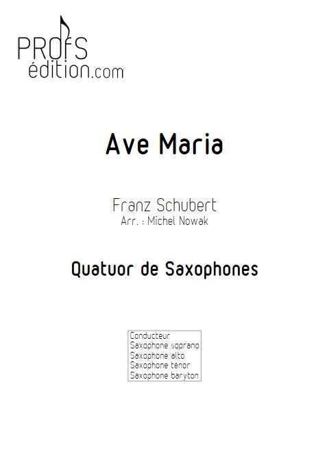 Ave Maria - Quatuor de Saxophones - SCHUBERT F. - front page