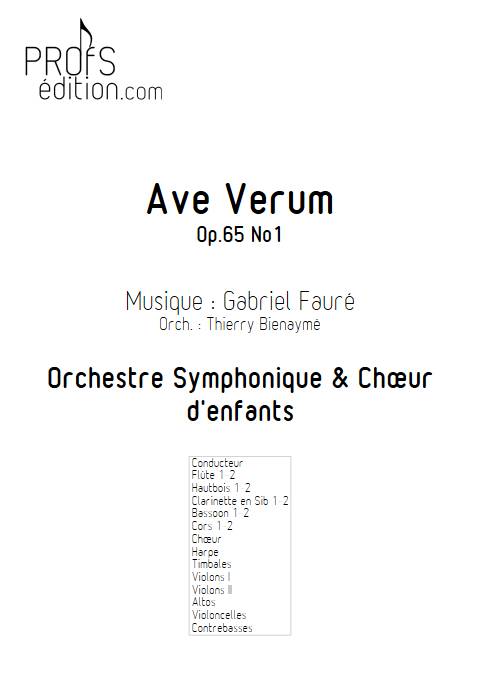Ave Verum - Orchestre Symphonique & Chœur - FAURE G. - front page