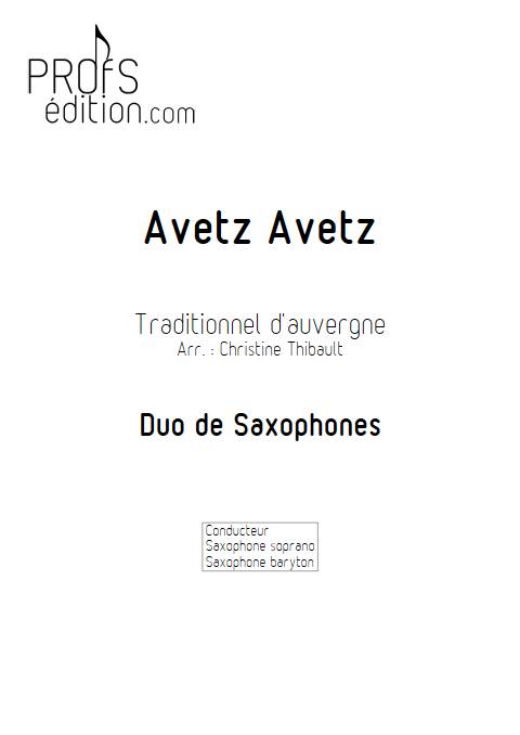 Avetz Avetz - Duo de Saxophones -TRADITIONNEL FRANCAIS - front page