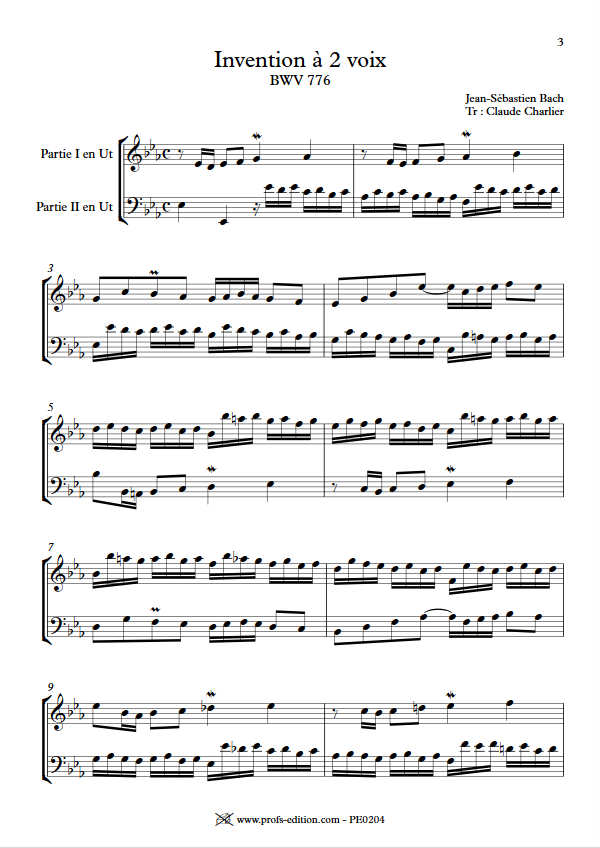 Invention BWV 776 - Duo - BACH J. S. - app.scorescoreTitle