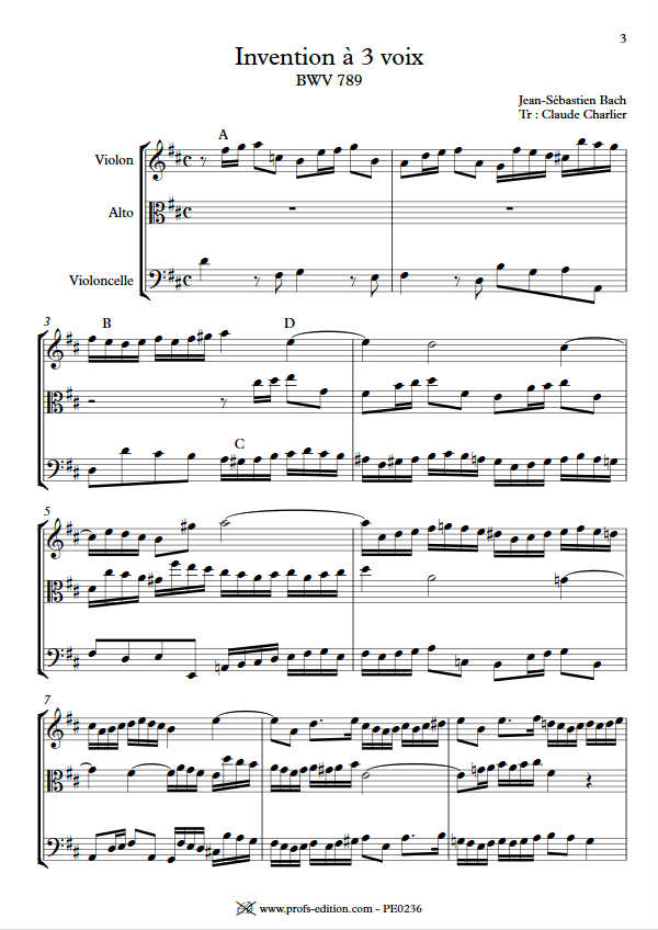 Invention BWV 789 - Trio - BACH J. S. - app.scorescoreTitle