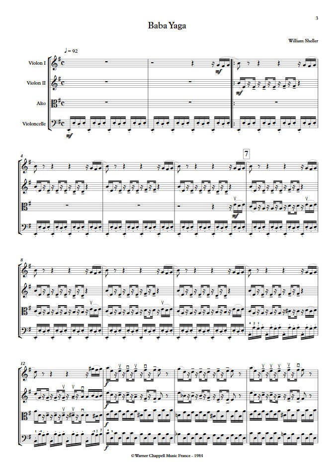 4 Quatuors (Livre 1) - Quatuor à Cordes - SHELLER W. - front page