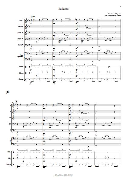 Bailecito - Ensemble Variable - TRADITIONNEL ARGENTIN - app.scorescoreTitle