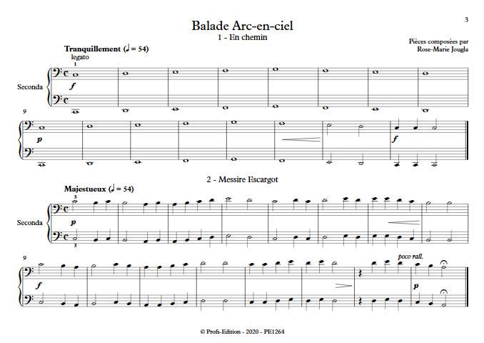 Balade Arc-en-ciel - Piano 4 mains - JOUGLA R. M. - app.scorescoreTitle