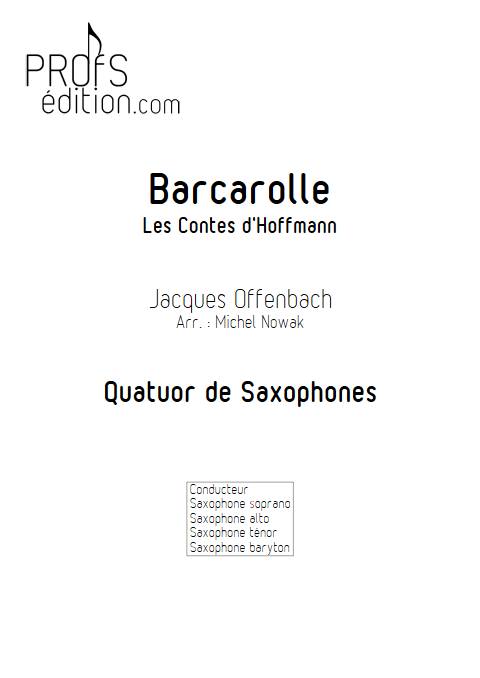 Barcarolle - Quatuor de Saxophones - OFFENBACH J. - front page