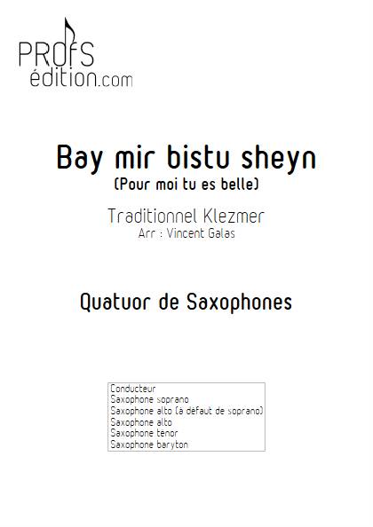 Bay mir bistu sheyn - Quatuor de Saxophones - TRADITIONNEL KLEZMER - front page